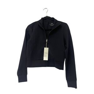 Oysho Womens Technical Jacket S Black Full Zip Athleisure Stretch 1180/830 NWT